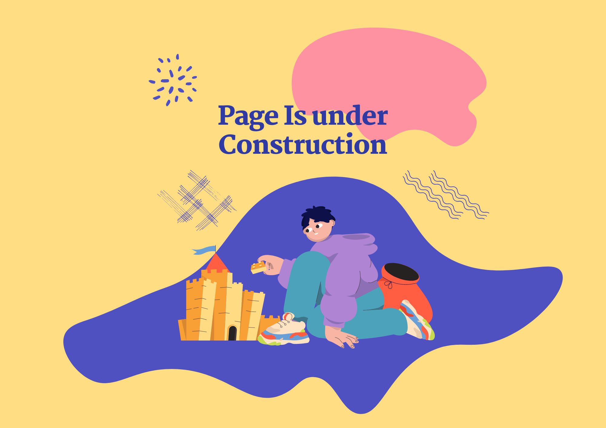 Page Is under Construction Illustration Instagram posts (A4-es dokumentum) (297 × 210 mm)